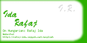 ida rafaj business card